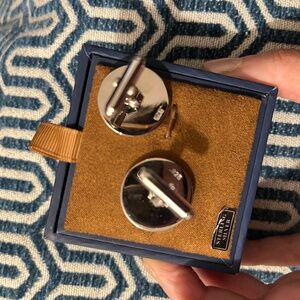Silver mercury dime cufflinks